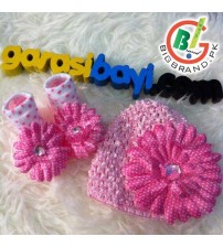 Baby Big Flower Hat and Sock Set